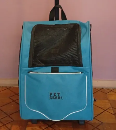 Mochila de transporte para pets com rodinhas