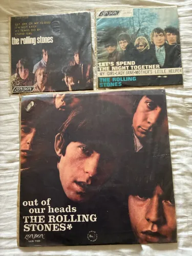 Lote 3 discos vinil Rolling Stones
