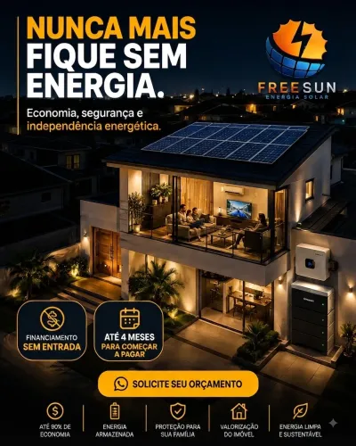 Se faltar energia hoje, sua casa continua funcionando!