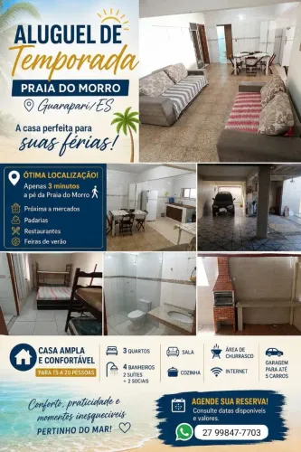 ALUGUEL DE TEMPORADA - PRAIA DO MORRO, GUARAPARI/ES