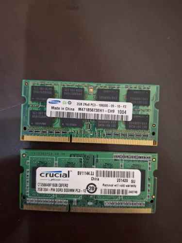 Vendo duas memórias de notebook