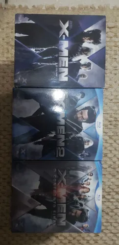 Trilogia X-Men 1,2, e 3 - 6 discos bluray com luvas
