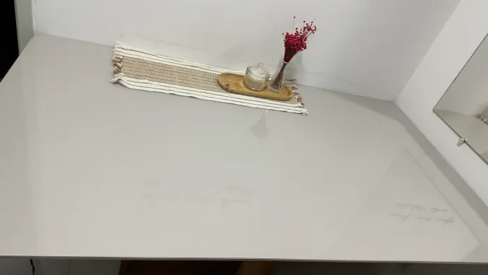 Mesa tampo de vidro