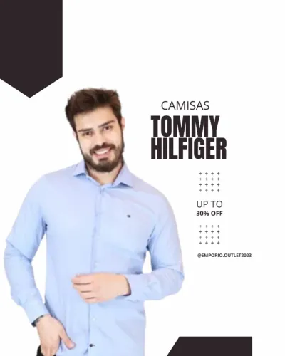 Camisa Tommy Hilfiger Masculina Slim 30%OFF Importada