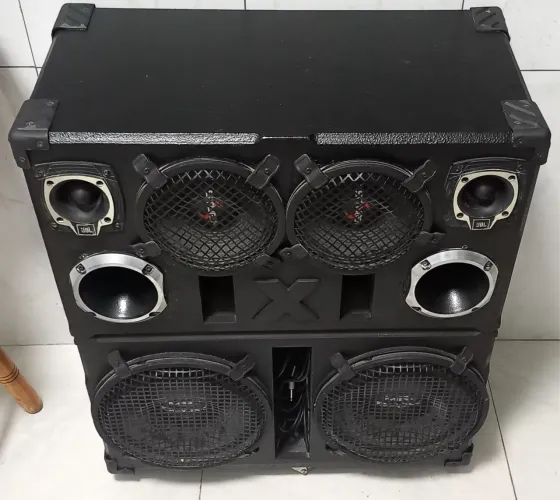 Caixa de som mini paredão passiva potente 5000w rms