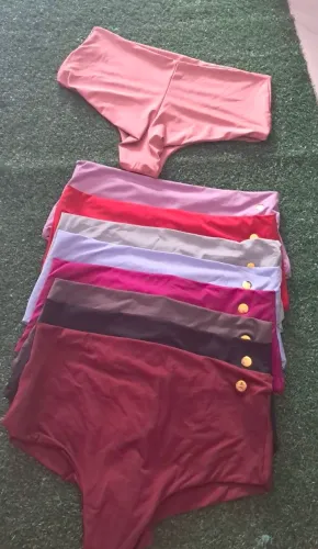 Calcinha alta, kit com 12 .material poliamida