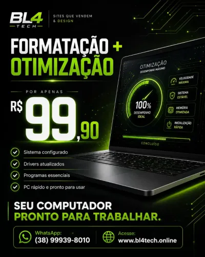 FORMATAÇÃO COMPLETA DE COMPUTADORES