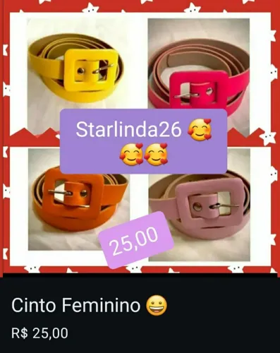 Cintos Várias Cores