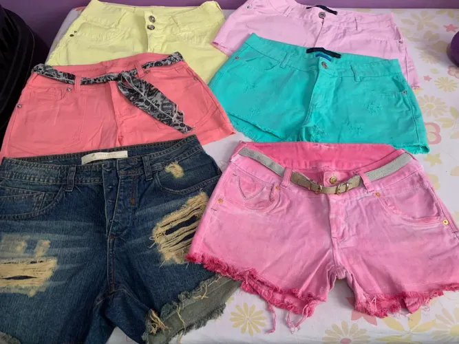 14 pcs shorts fems. jeans, sarjas, etc