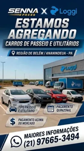 Motorista Entregador (Passeio/Utilitário) - Ganhos Acima do Mercado