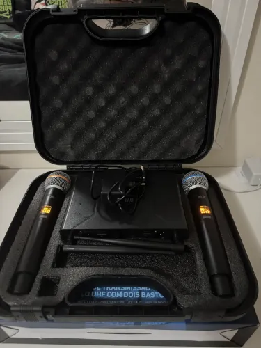 Microfone Sem Fio Duplo Dylan DW-602 Max UHF ? Som Profissional e Sem Falhas