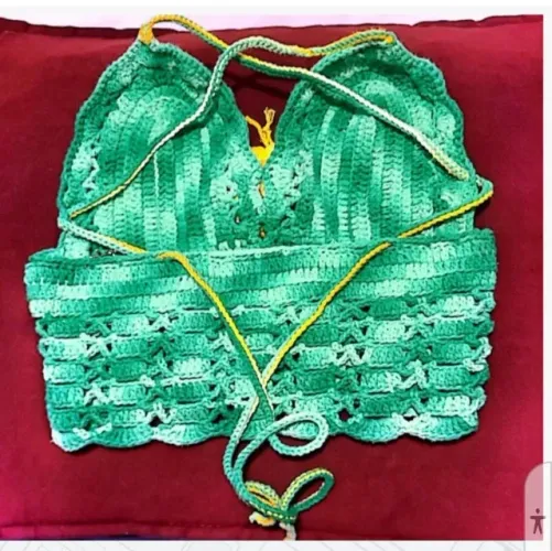 Blusa de crochê pra copa 