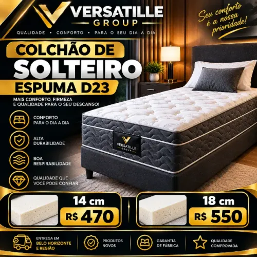 COLCHÃO DE SOLTEIRO D23 ? NOVO E COM GARANTIA!
