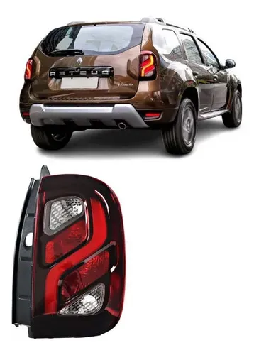 Lanterna Traseira Dir Renault Duster 2015 - 2018 Led Bibas Direito/passageiro Vermelha