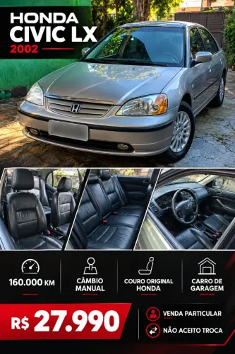 Honda Civic Sedan LX 1.7 16V 115cv Mec. 4P 2002