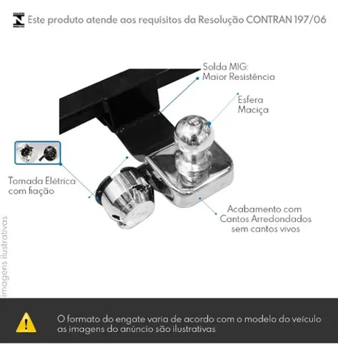 Engate Reboque Fiat Strada Volcano Freedom Endurance 2021