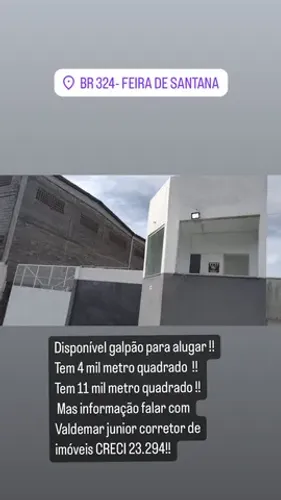 Localização privilegiada condomínio de galpão Para alugar BR 324 !!
