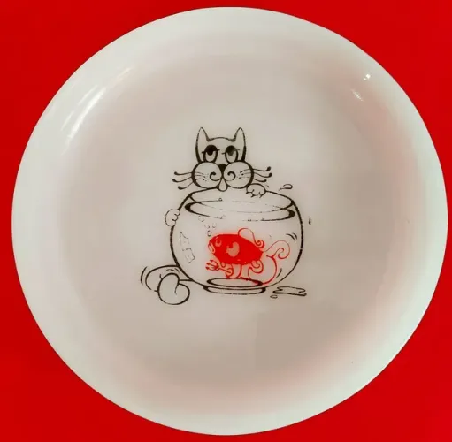 Papeiro Termo-Rey Design Gatinho e Peixe 