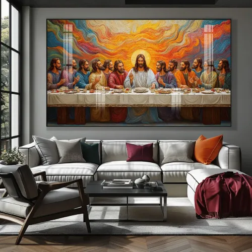 Quadro Santa Ceia tam: 60x90 cm