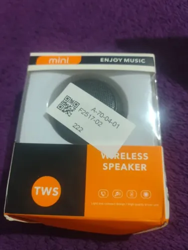 Caixinha Som 3w Amplificada Bluetooth Tws Metal Mini Speaker Cor Preto
