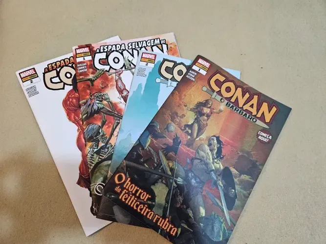 Hqs Conan Espada Selvagem e O Bárbaro 4 Volumes