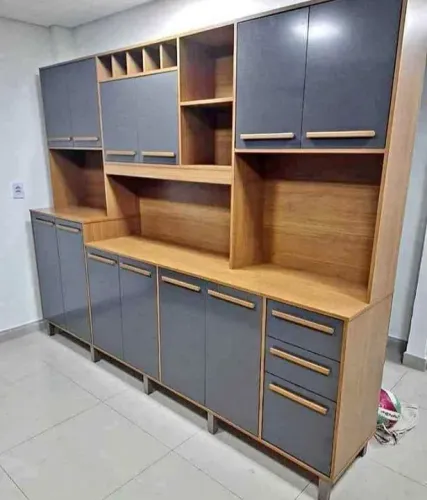 Armario de Cozinha Grande Agata 253cm Luxo R$1229,0 Entrega em 24H Paga na Entrega