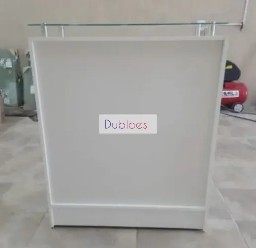 Balcão caixa com tampo de vidro promoção 