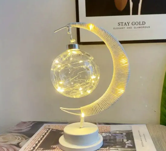 Luminária Lua com Led - Decoração Criativa e Encantadora