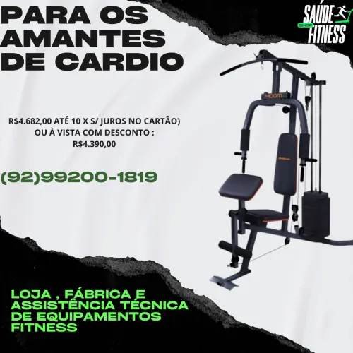 Esteira | estação de musculação |bicicleta ergométrica