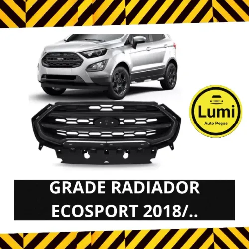 Grade Radiador Ecosport 2018/... C/Friso Cinza - NOVO 