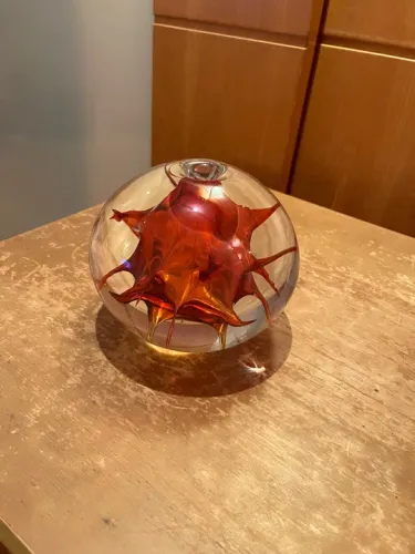 Vaso escultura de vidro