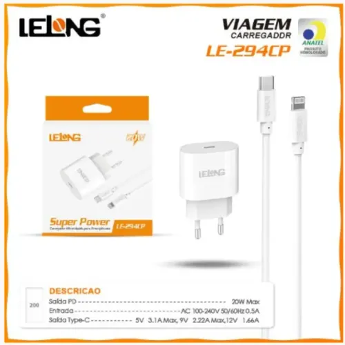 Carregador de iPhone 20W 