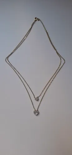 Gargantilha Dupla com Pingentes de Coração