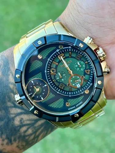 Technos Legacy 54mm dois horários a prova d'água