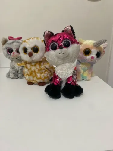 4 Pelúcias fofinhas Beanie Boos  - Diversas