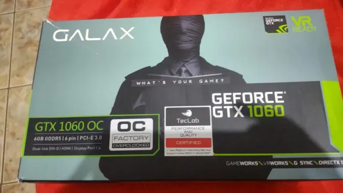 Placa De Vídeo Galax Geforce Gtx 1060 Oc Edition 6gb (Usado)