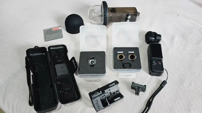 DJI Pocket 3 + Filtros + Lente Wide + Case Waterproof + Suportes + Case