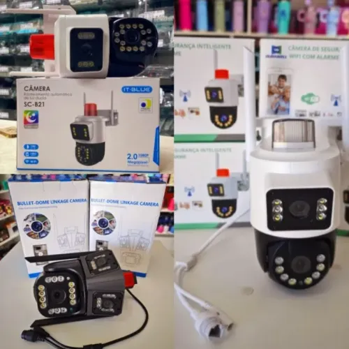 Câmera Wi Fi Dupla Lentes Coloridas na pronta entrega.