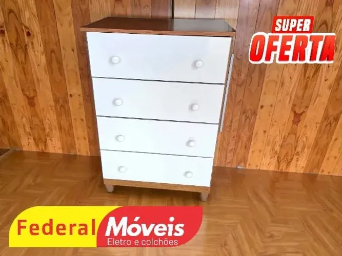 COMODA OFF WHITE 4 GAVETAS (ENTRE EM CONTATO)