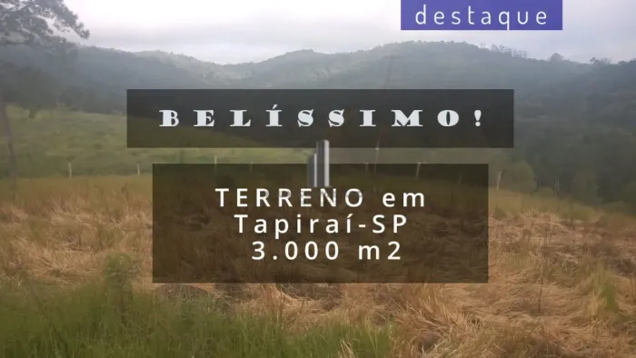 TERRENO PARA VENDA EM TAPIRAÍ SP