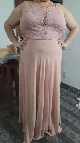 Vestido Madrinha Longo Rose (Plus Size)