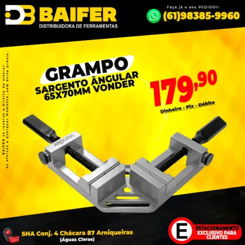 Grampo Sargento Angular 65x70mm Vonder 