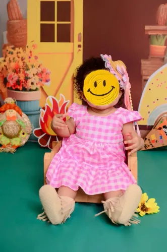 Vestido Xadrez Rosa Infantil festa junina junina