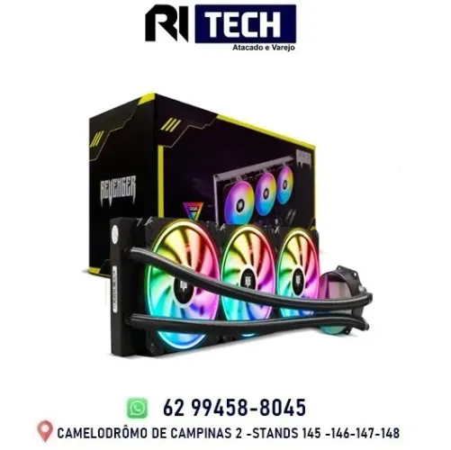 Water Cooler Gamer Preto P/ Processador Triplo G-VR360 Revenger