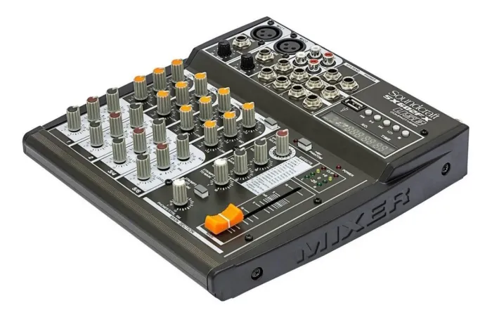 Mesa de Som 6 canais Soundcraft SX602FX