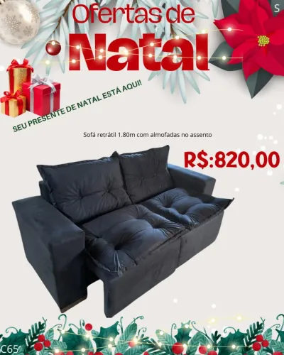 Sofá retrátil 1.80m suede várias cores / da fábrica para sua casa / pague na entrega 