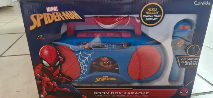 Boom Box Karaoke Infantil Spider-Man Homem Aranha