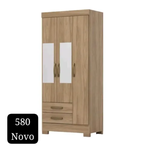Guarda-Roupa 3 Portas com Espelho - Novo
