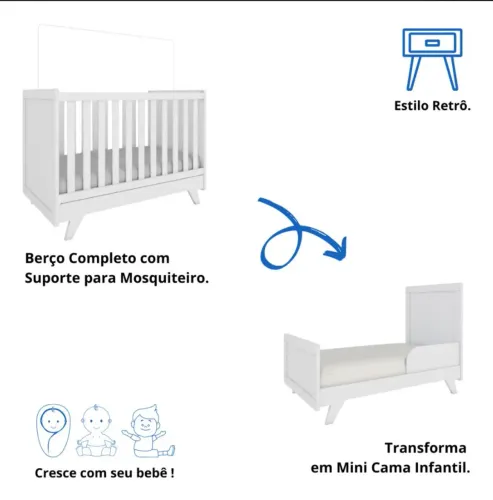 Berço Estilo Retrô.