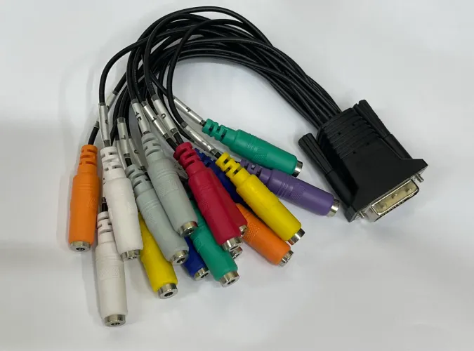 DMS-59 macho para 12x RCA fêmea (vídeo analógico)